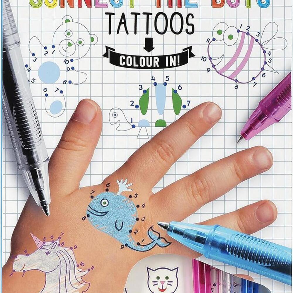 NPW USA Connect-The-Dots Temporary Tattoos, 26-Count